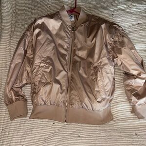 Old Navy Metallic Rose Bomber Jacket